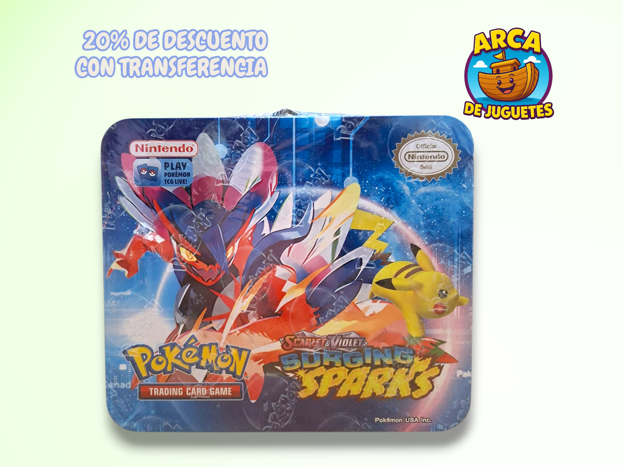 Cartas Pokémon Originales en Lata de Valija Coleccionable – Estuche Metálico con Cartas Exclusivas