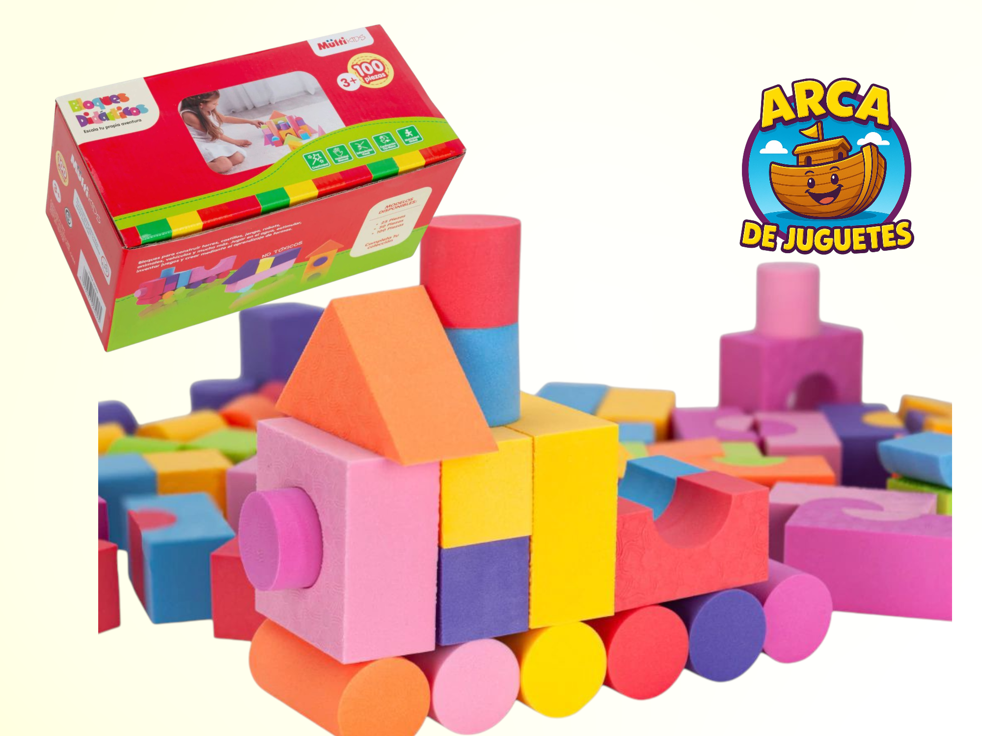 Bloques de goma eva 100 piezas