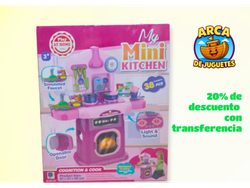 Cocina Infantil con Luz y Sonido – 38 Piezas – 51x21x60 cm – Juego Didáctico de Imitación