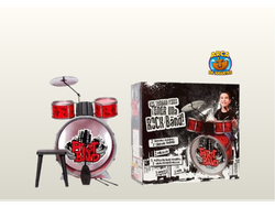 Batería Infantil Completa con Banquito – Roja o Azul, 60x75 cm