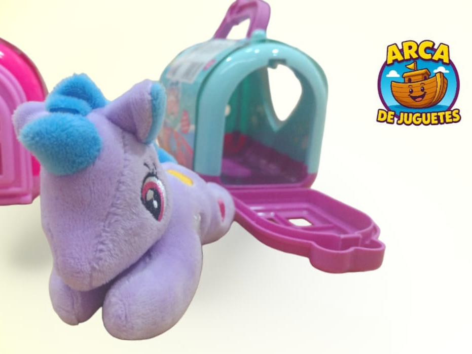 Unicornio  de Peluche con Canil – 12 cm – Suave y Tierno – Juguete Infantil de Compañía