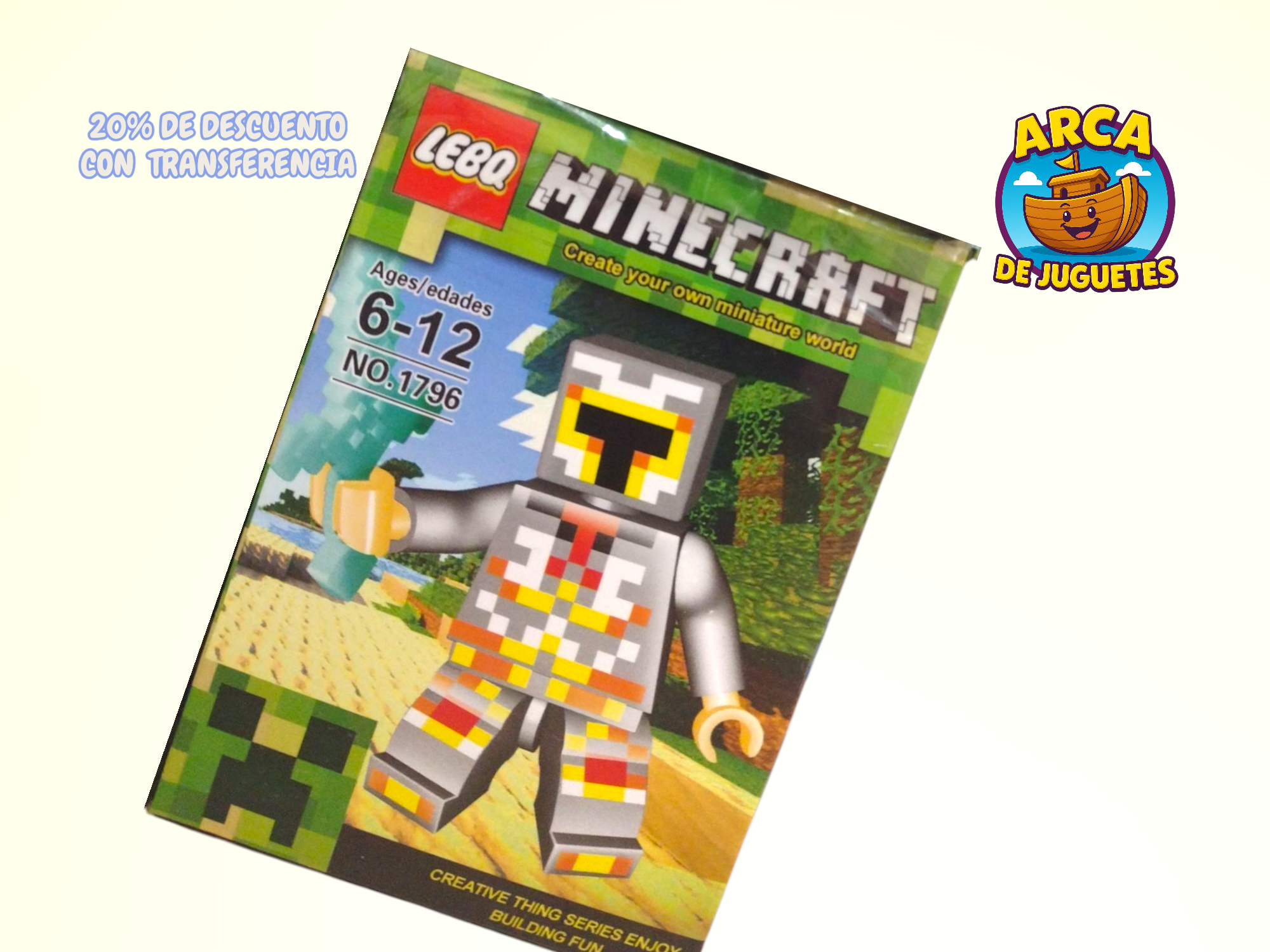 ⛏️ Muñeco Minecraft Tipo LEGO – Figura para Armar con Accesorio