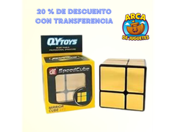 Cubo Rubik Mirror 2x2 – Qiyi / Moyu | Speed Cube Metálico Dorado o Plateado