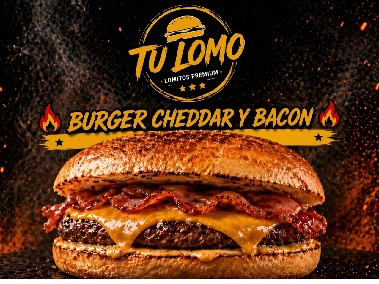 BURGER CHEDAR Y BACON de TULOMO