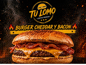 BURGER CHEDAR Y BACON de TULOMO