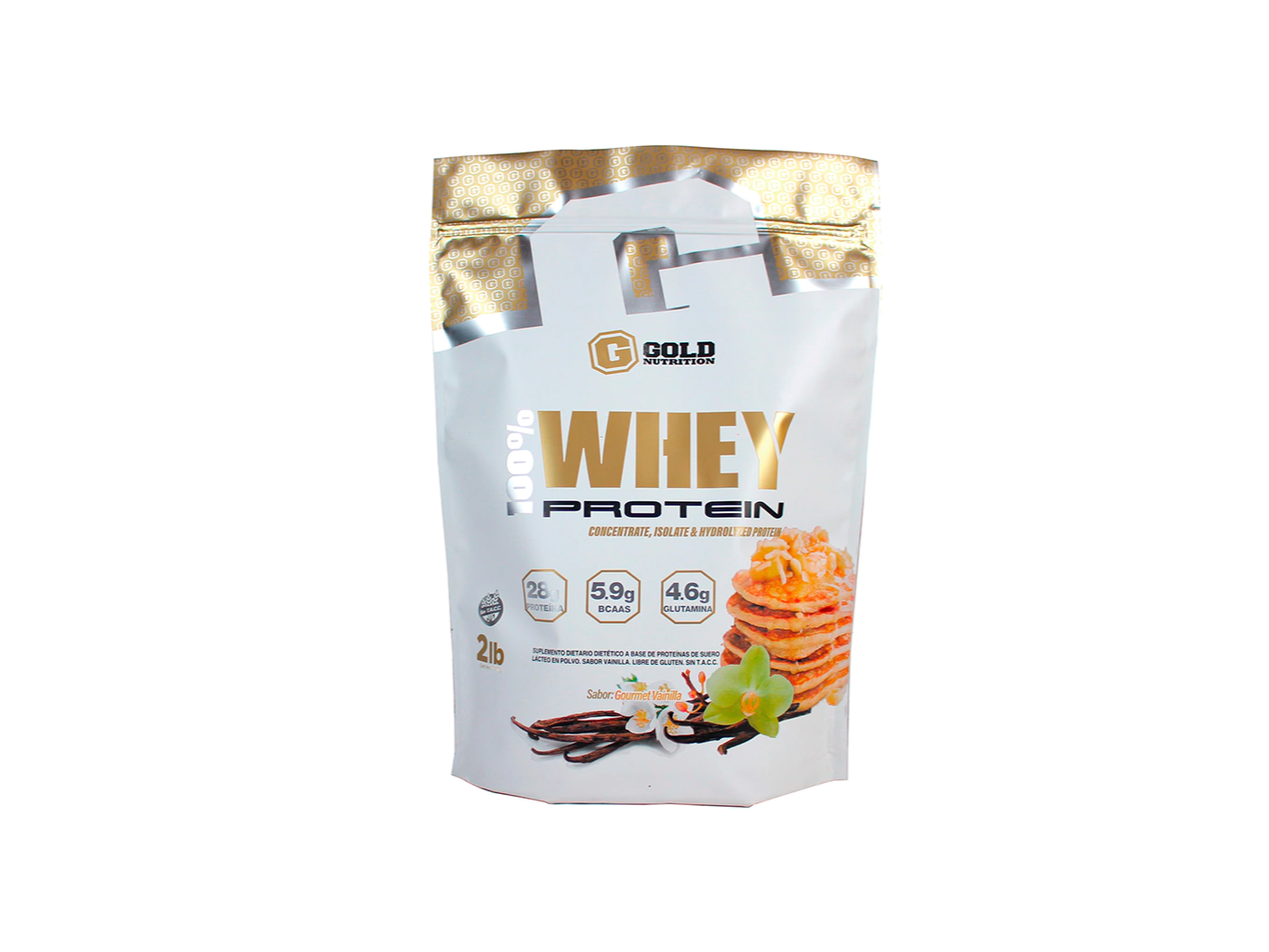 100% WHEY PROTEIN 2 LB - GOLD NUTRITION