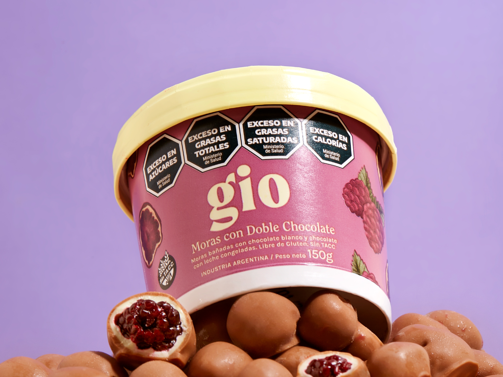 Moras bañadas en doble chocolate