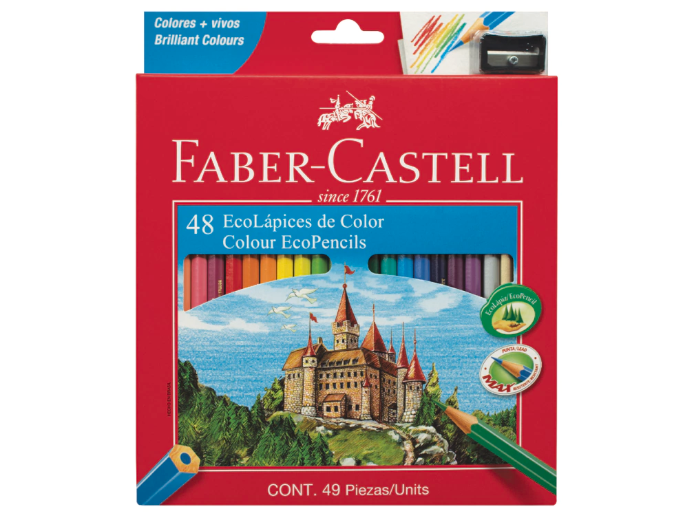 LAPIZ COLOR FABER ECOLAPIZ X48 + SACAPUNTA