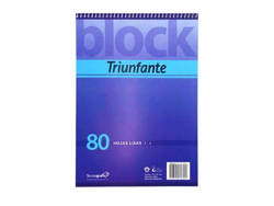 block espiralado A4 TRIUNFANTE 80 hj lisas
