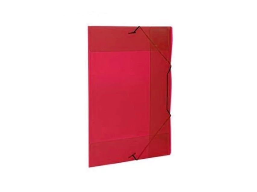 CARPETA 3 SOLAPAS OFICIO AVIOS PP CON ELASTICO ROJO