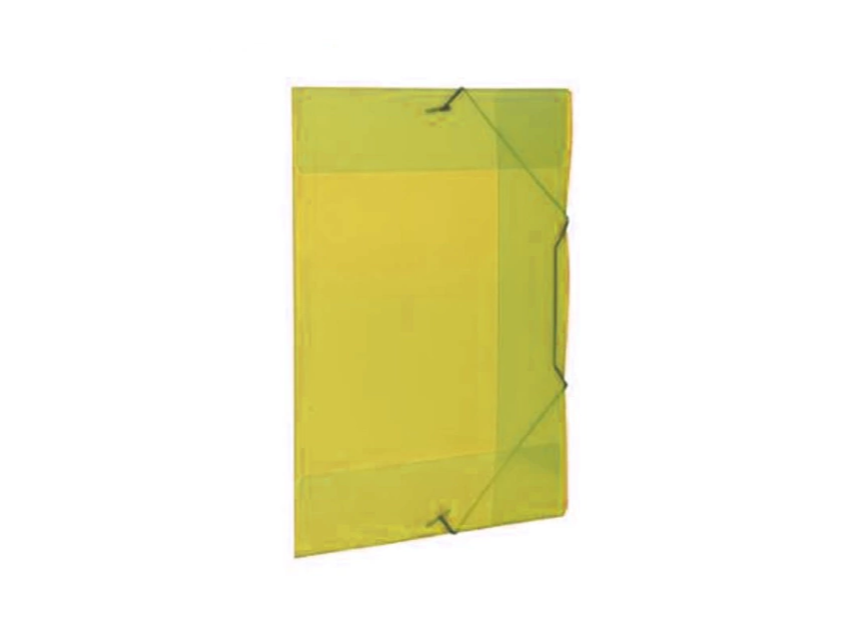 CARPETA 3 SOLAPAS OFICIO AVIOS PP CON ELASTICO AMARILLO