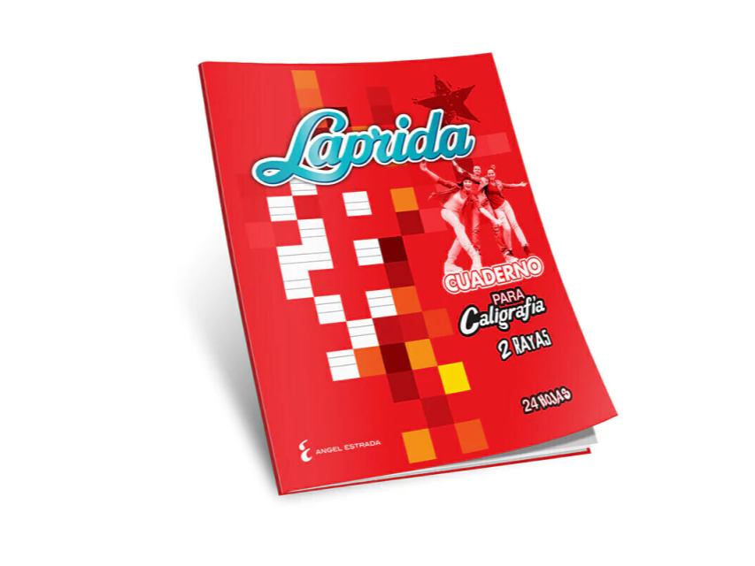 CUADERNO LAPRIDA CALIGRAFIA 2 RAYAS TAPA FLEXIBLE 24 HOJAS