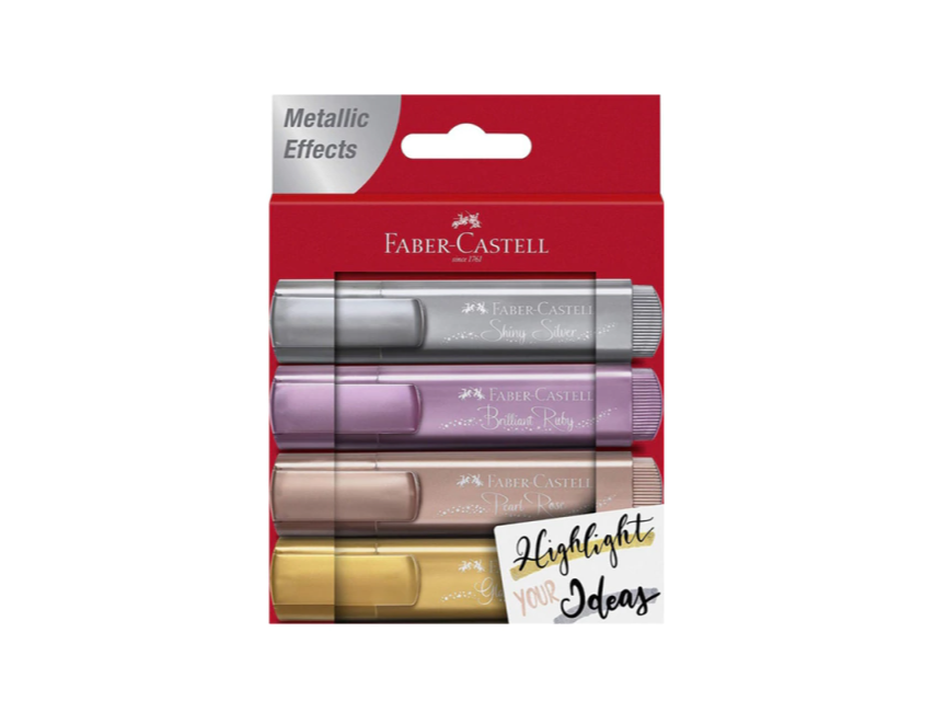 RESALTADOR CHATO FABER 46 BLISTER X4 METALICOS
