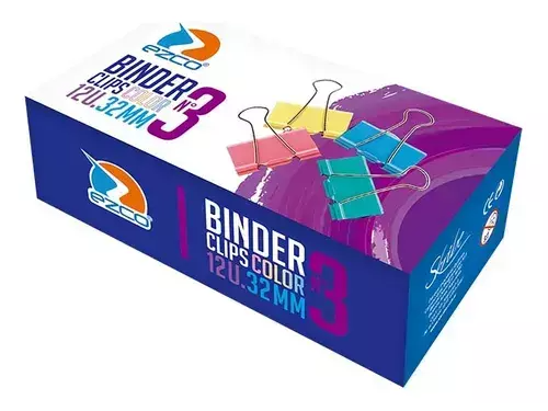 CLIPS BINDER EZCO 32MM N3 COLOR X12