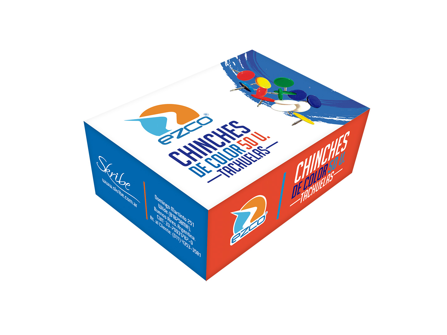 CHINCHE COLOR EZCO X50 CAJA X10
