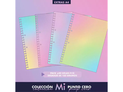 Repuesto A4 PUNTO CERO Degradé Puntos Guía x40 hojas de 90g
