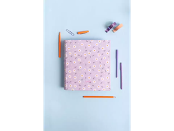 Carpeta 3 anillos N°3 - Florcitas Lila