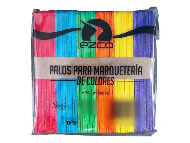 PALITO MAQUETERIA EZCO X50 COLORES SURTIDOS