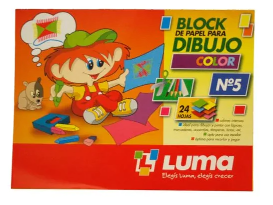 BLOCK DE DIBUJO N5 LUMA COLOR X24HJ
