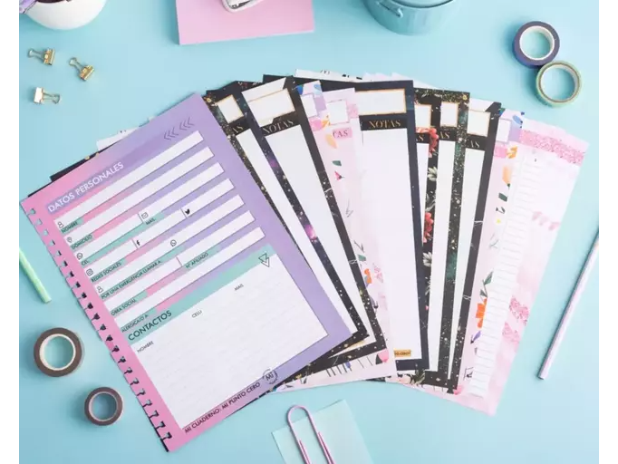 REPUESTO A5 Planificador mensual anual perpetuo Hjs.90g