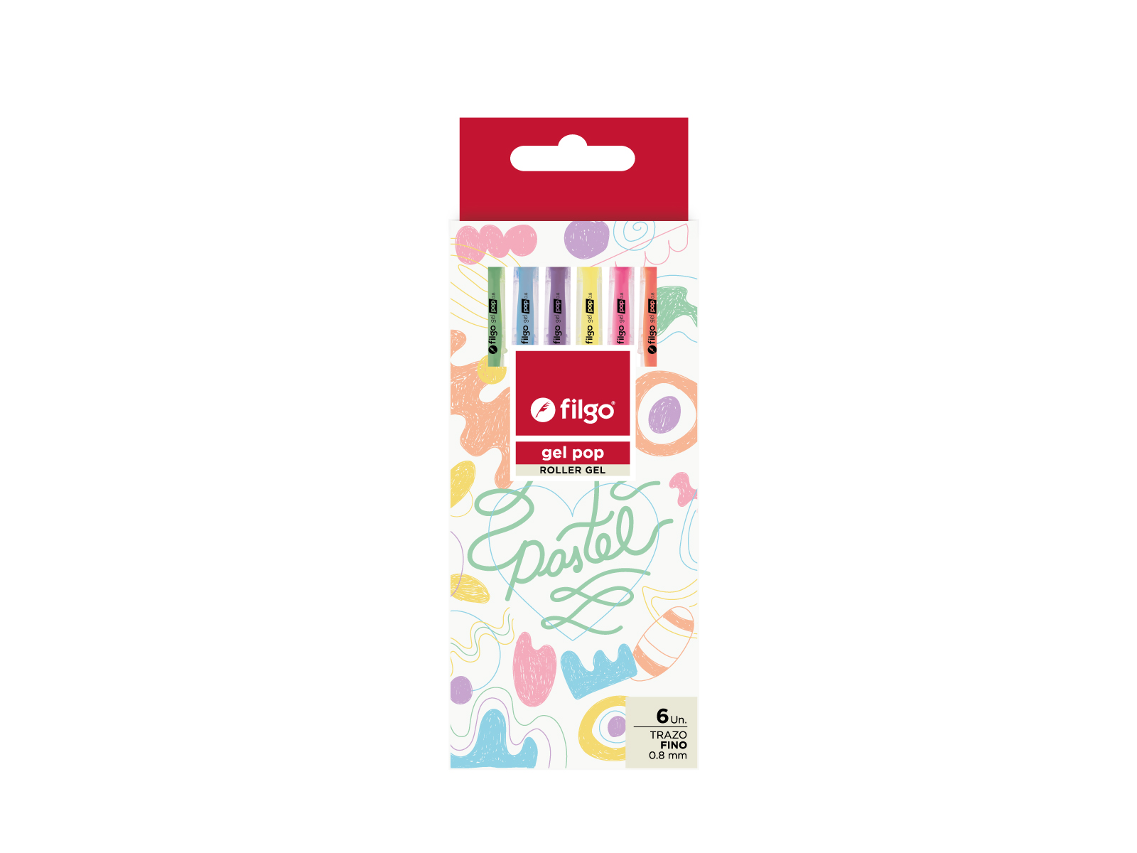 ROLLER GEL FILGO POP BLISTER X6 COLORES PASTEL