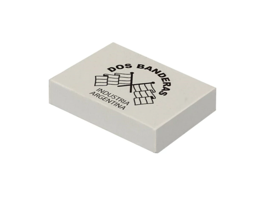 GOMA DOS BANDERAS 3036 BLANCA PLASTICA