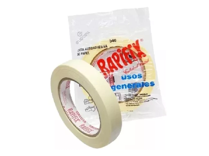 CINTA ADHESIVA PAPEL RAPIFIX 18X50 C/BOLSITA