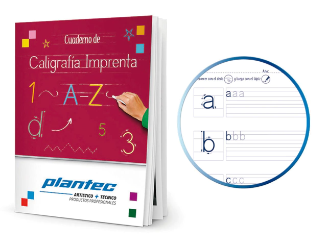 CUADERNO PLANTEC CALIGRAFIA IMPRENTA ART. 19931