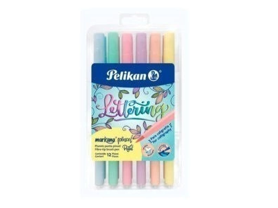 MARCADOR PELIKAN PUNTA PINCEL PASTEL X12 SURTIDOS