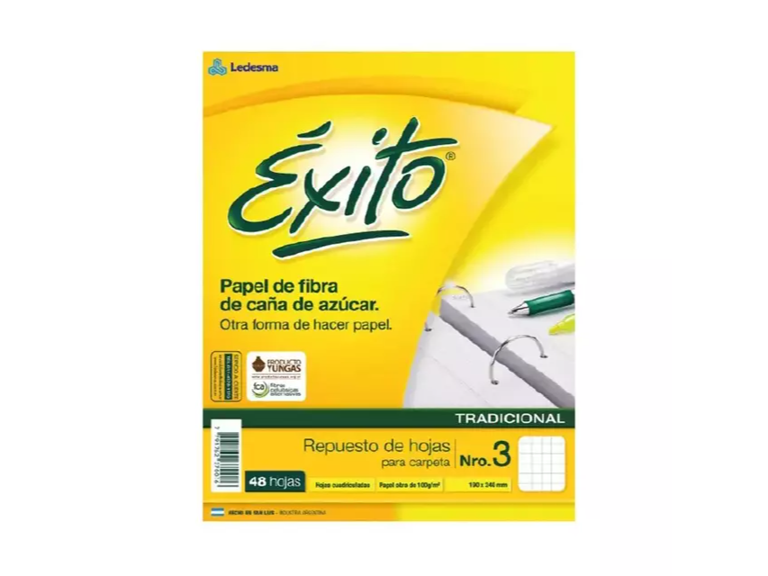 REPUESTO EXITO N3 TRADICIONAL 48 HOJAS