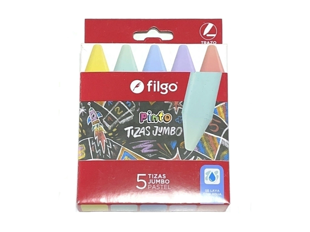 TIZA FILGO JUMBO PASTEL X5