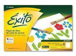 block de dibujo n6 exito 24hj blanco