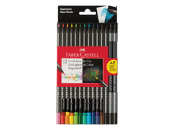 LAPIZ COLOR FABER SUPER SOFT X12 + 2 GRAFITO