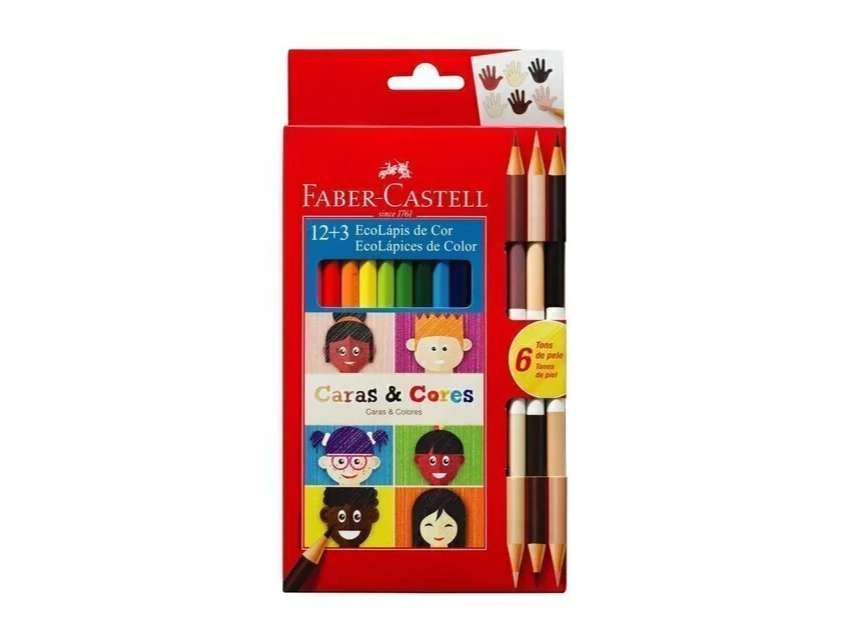 LAPIZ COLOR FABER CASTELL X12 + 3 BICOLOR