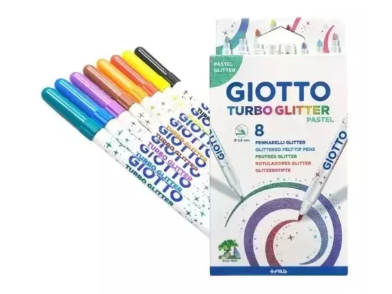 MARCADOR GIOTTO TURBO GLITTER X8