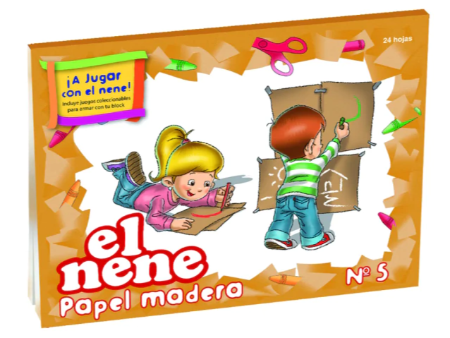 BLOCK DE DIBUJO EL NENE N°5 PAPEL MADERA X24HJ
