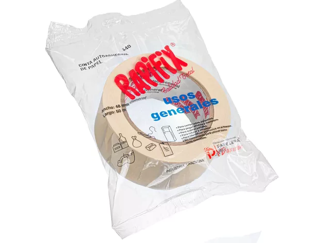 CINTA ADHESIVA PAPEL RAPIFIX 48X50 C/BOLSITA