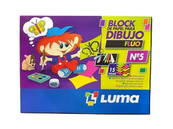 BLOCK DE DIBUJO N5 LUMA X24HJ FLUO