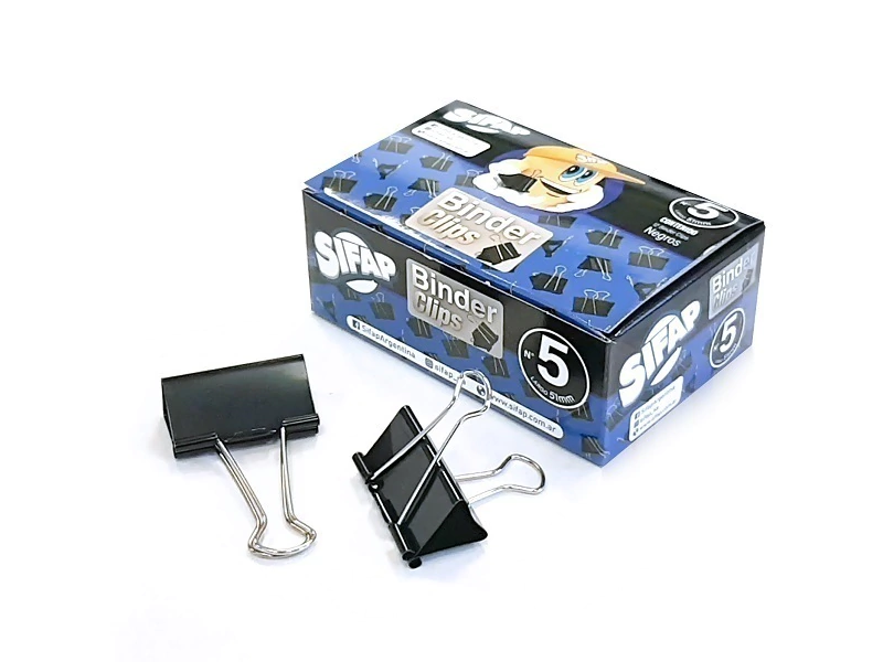 CLIPS BINDER SIFAP 51MM NEGRO XUNIDAD