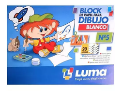 BLOCK DE DIBUJO N5 LUMA BLANCO x20HJ