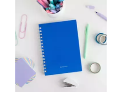 CUADERNO BP A5 T/Dura x 100 Hj. anillo doble alambre AZUL INTENSO