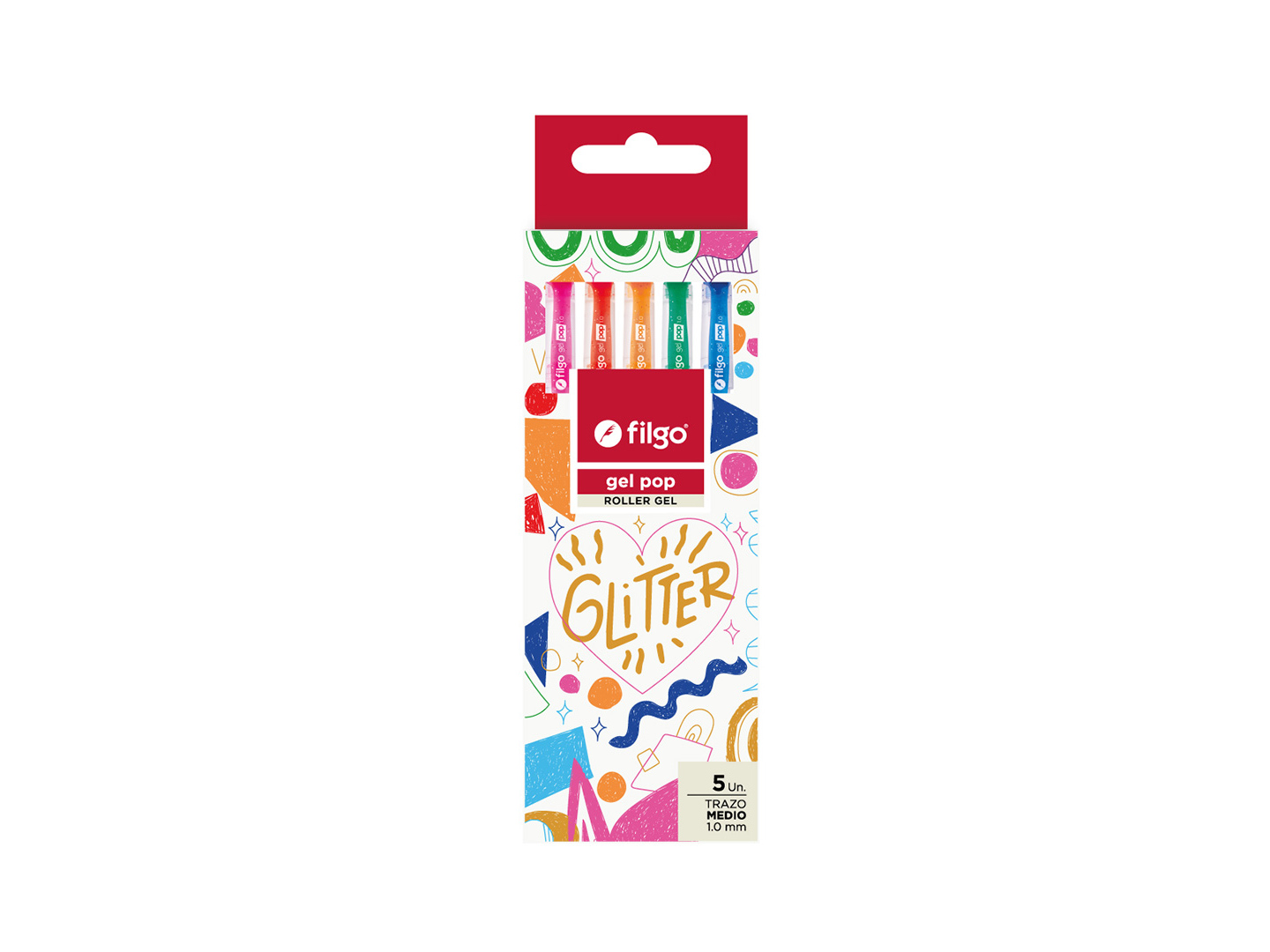 ROLLER GEL FILGO POP BLISTER X5 GLITTER SURTIDO