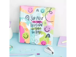 Carpeta 3 anillos N°3 - Ser feliz