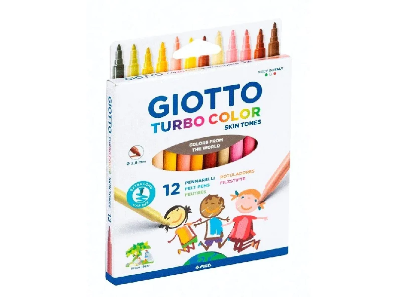MARCADOR GIOTTO TURBO MAXI SKINTONES X12
