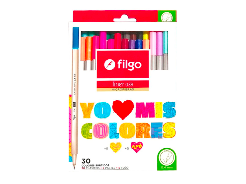 MICROFIBRA FILGO 0.4MM CLASICO X30 SURTIDO