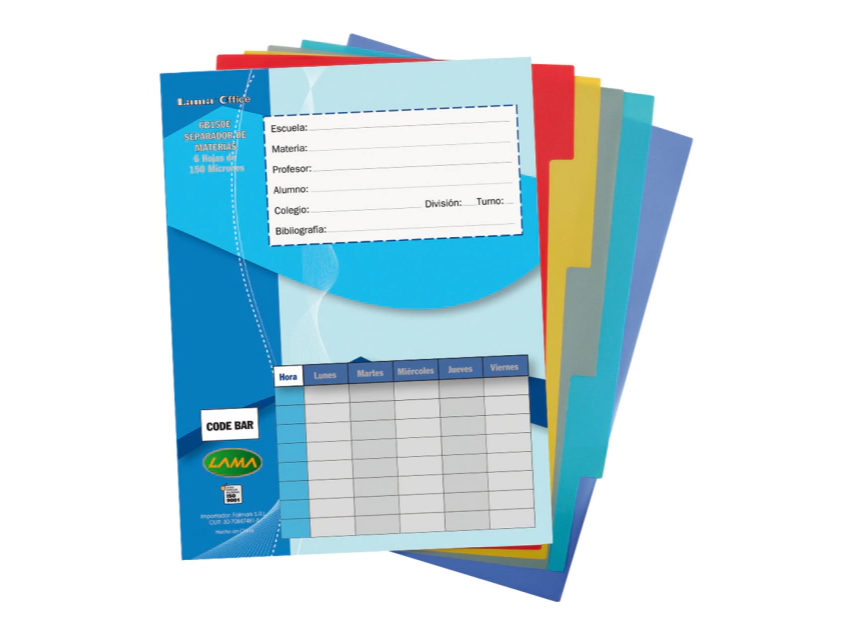 SEPARADOR N3 LAMA 6 POSICIONES PVC