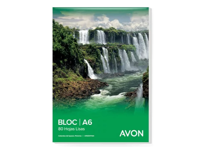 BLOCK A6 ESQUELITA AVON EMBLOCADO 80 HOJAS LISO