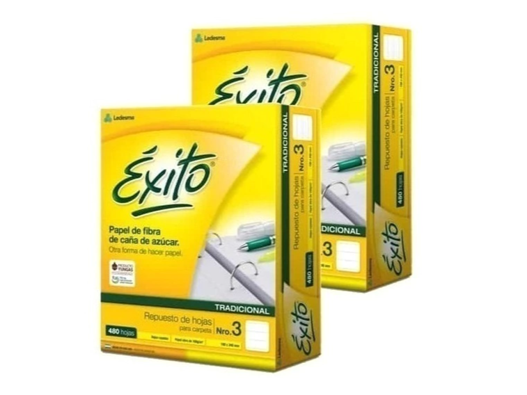 REPUESTO EXITO N3 TRADICIONAL 480 HOJAS