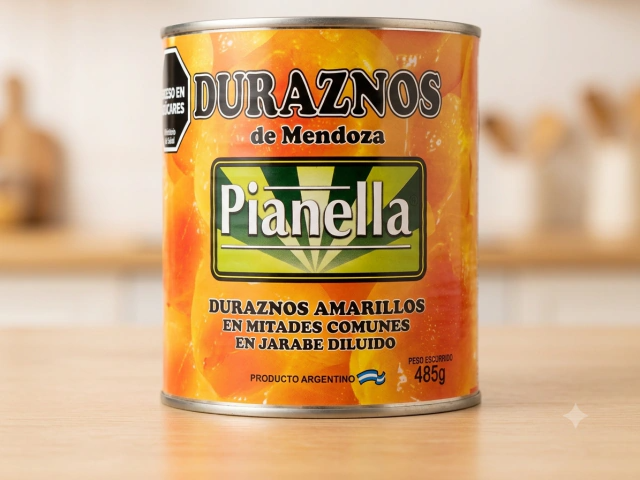 Duraznos  en lata pianella 485gr