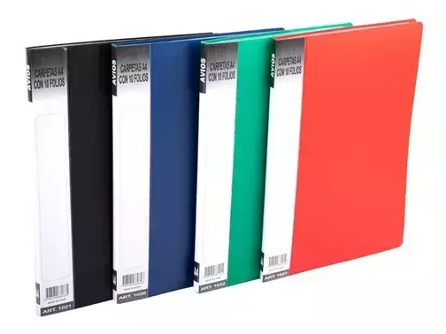 CARPETA CON FOLIOS 10 AVIOS A4